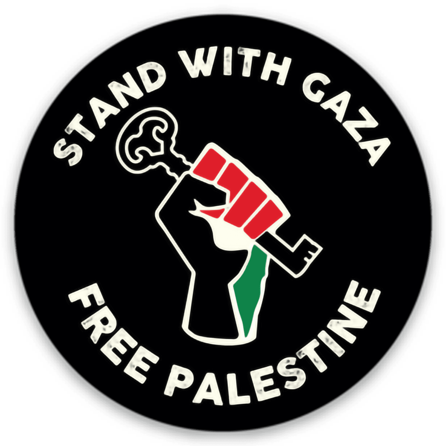 Stand with Gaza Round Stickers (5 Pack)