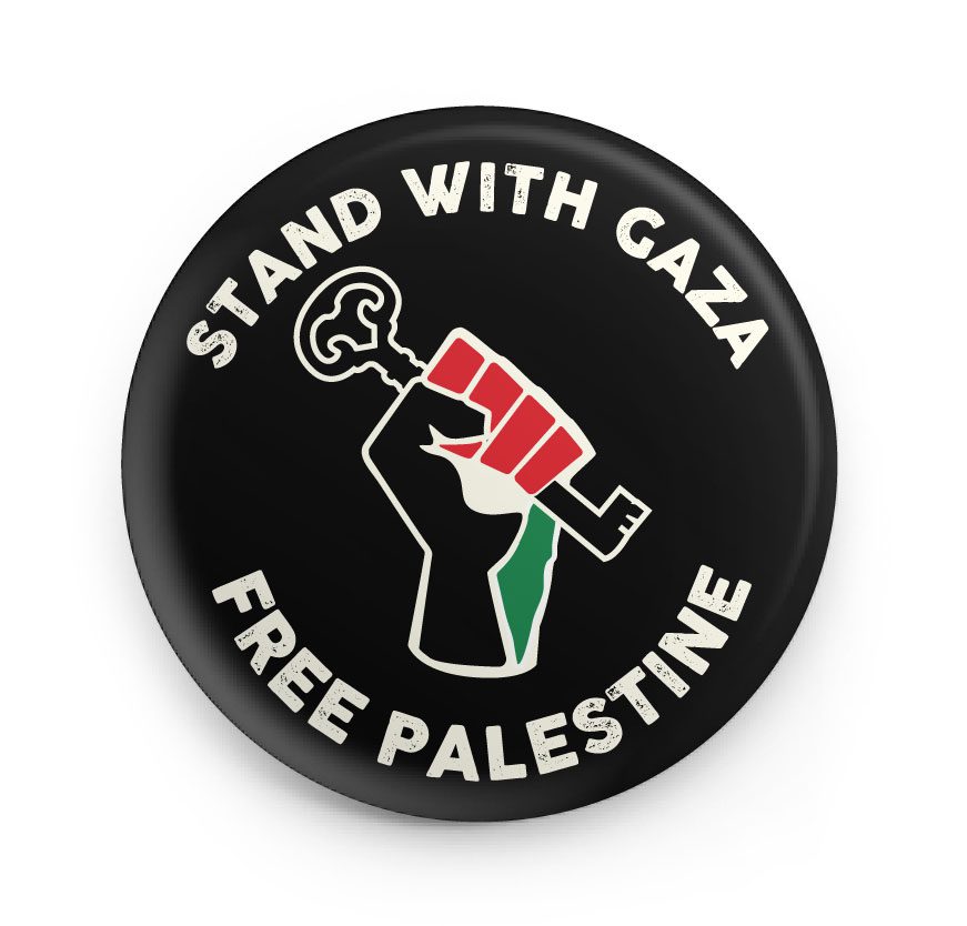 Stand with Gaza Button Pin