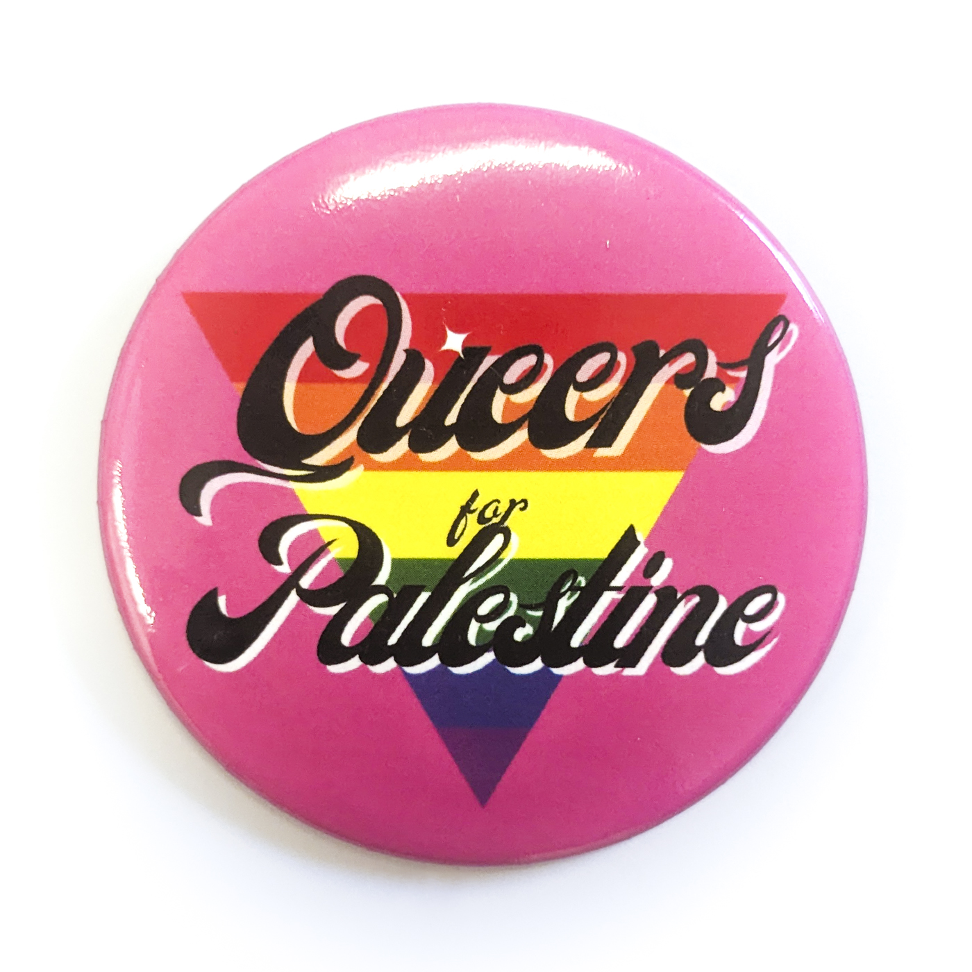 Queers for Palestine Button Pin